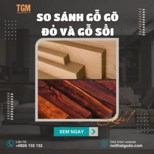 so sánh gỗ sồi và gỗ gõ đỏ