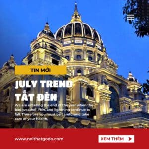 july trend tắt đèn bên trong nội thất gỗ gõ đỏ