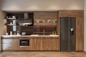 Chọn tủ bếp gỗ gõ đỏ hay óc chó